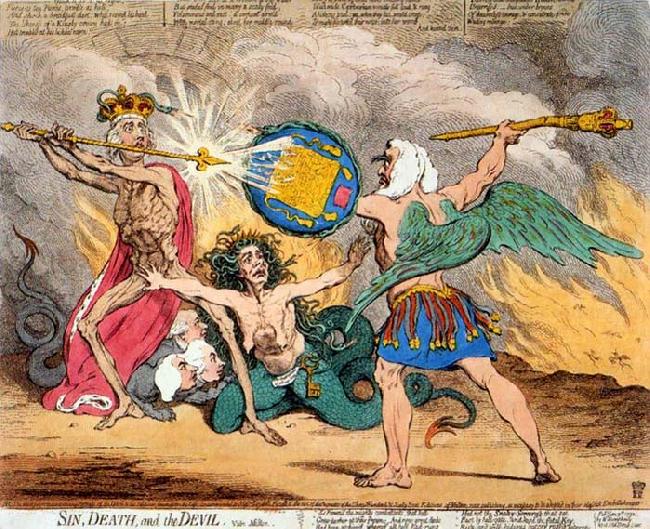 James Gillray Sin, Death and the Devil oil painting picture